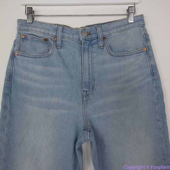 NEW Madewell High-Rise Slim Crop Boyjean in Dumas Wash: Ripped Edition, size 28 - Picture 3 of 16